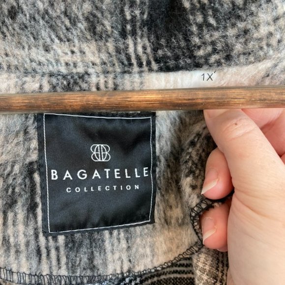 Bagatelle White and Gray Utility Jacket with Plaid Design - Picture 2 of 5